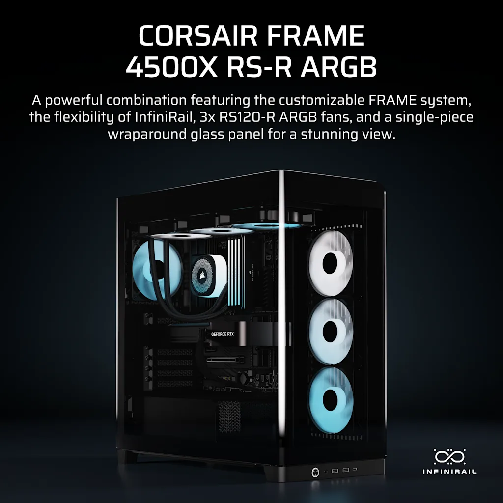 Corsair FRAME 4500X RS-R ARGB Panoramic Glass PC-chassi (svart), bild 3