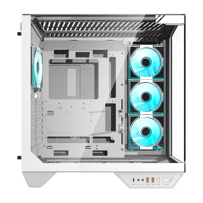 Darkflash Computer Case DY470 4 fans (white) - Chassi - Miditower, bild 3