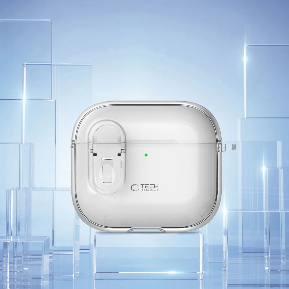 Tech-Protect Slim Hook Fodral med karbinhake till AirPods 4/5 - Transparent, bild 2