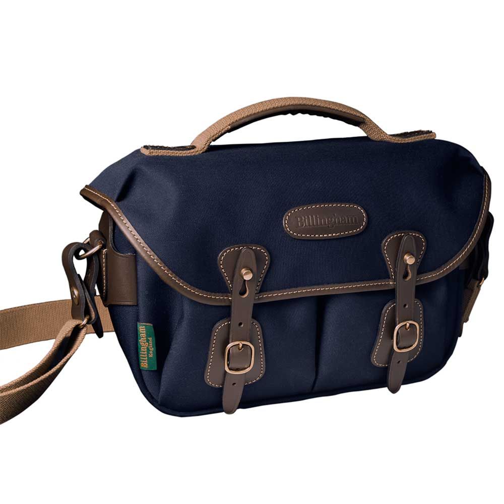 Billingham Hadley Small Pro Canvas -kameraväska, Navy/Choco