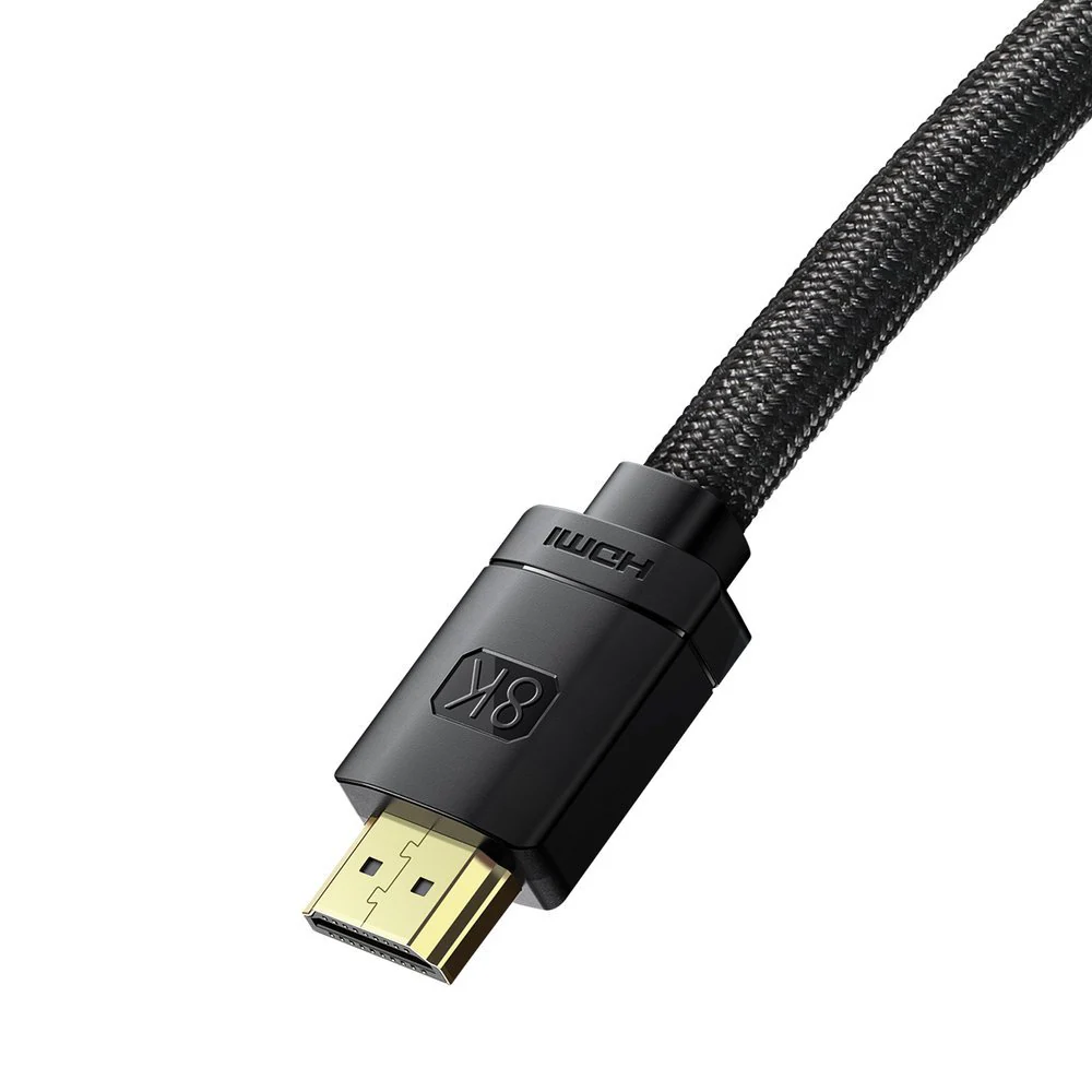Baseus HDMI 2.1-kabel 8K 60Hz 48Gbps / 4K 120Hz / 2K 144Hz 3D eARC QMS 3m svart (CAKGQ-L01), bild 4