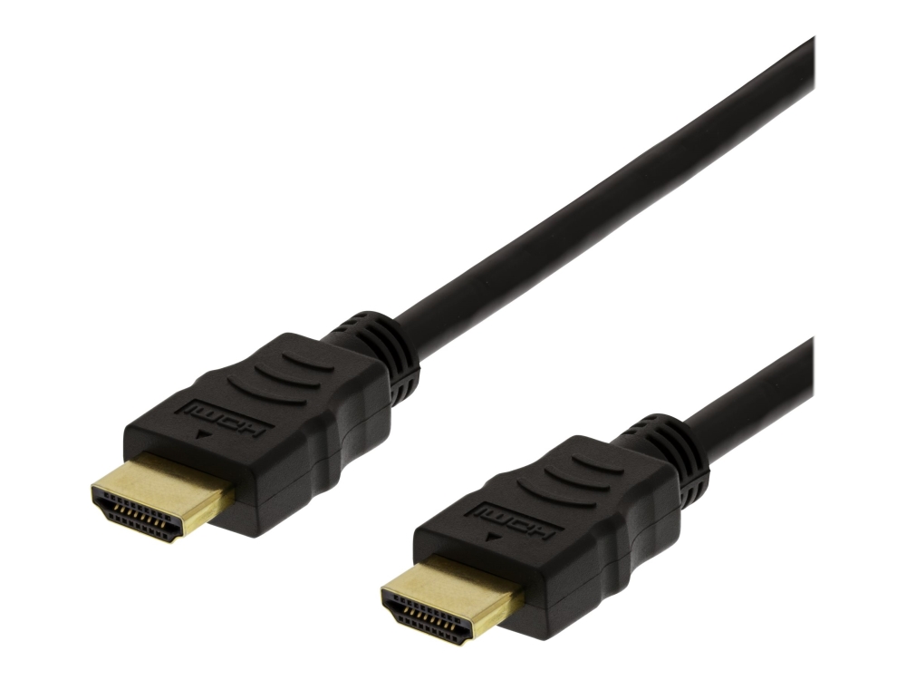HDMI-kabel Deltaco flexibel, 4K@60Hz, 4 meter - Svart