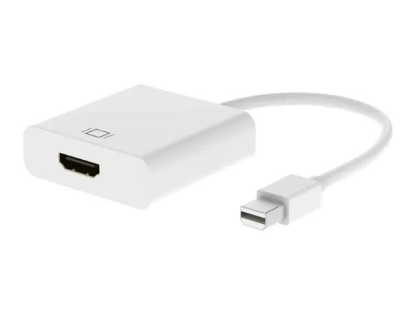 Sinox Mini DP - HDMI adapter. 0,15m. Vit, 0,1 m, Mini DisplayPort, HDMI, Hankoppling, Honkoppling, Rak