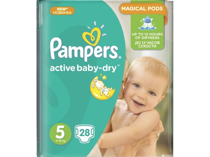 Pampers blöjor Active Baby 5, 11–18 kg, 28 st