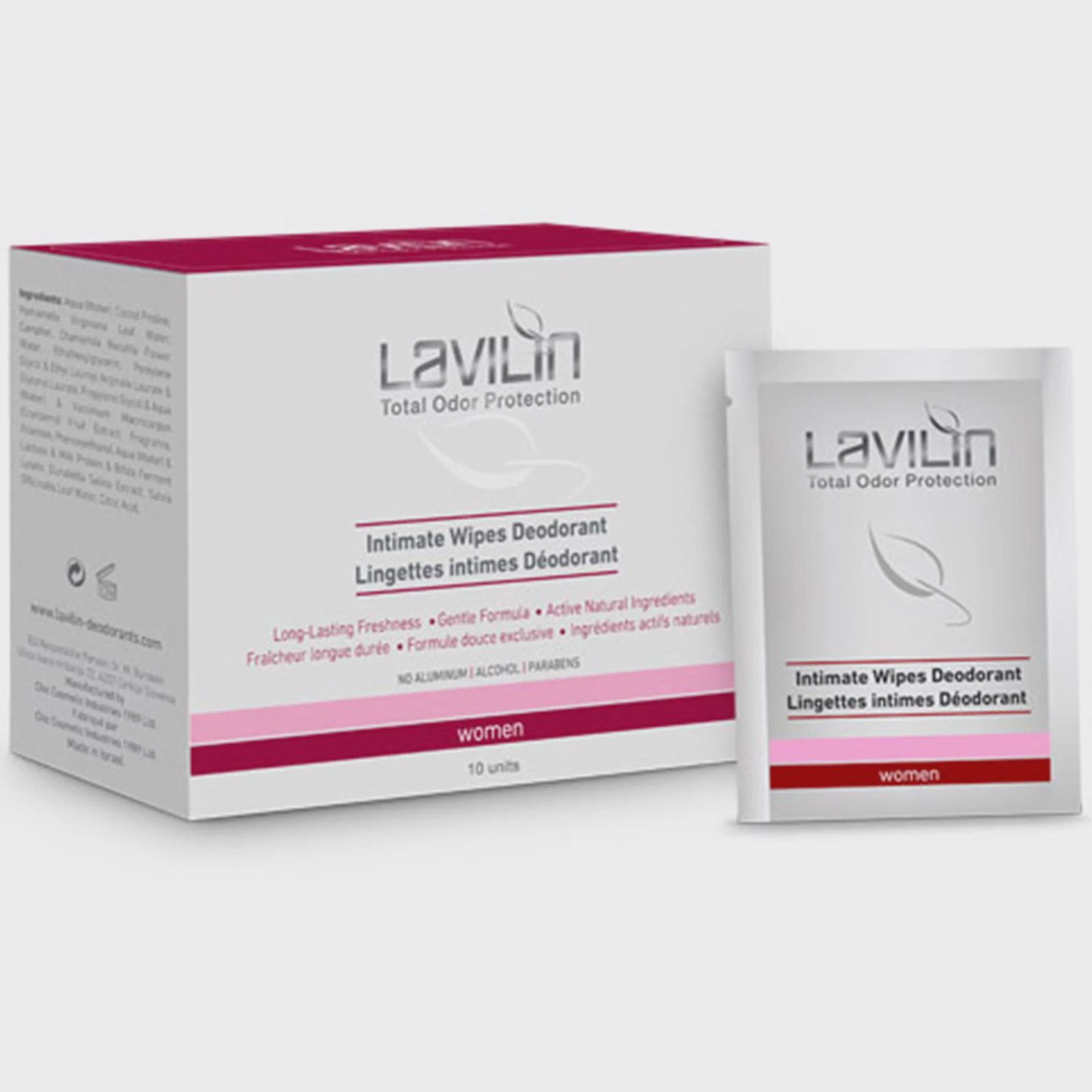Lavilin Intimate Deodorant Wipes Probiotic 10 st