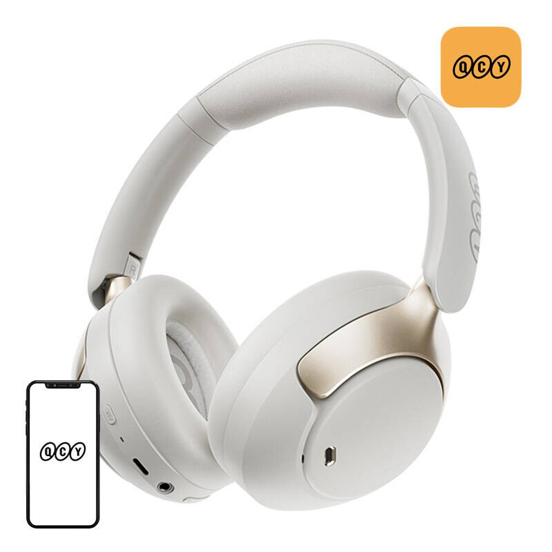 QCY H3 Pro trådlösa hörlurar (vit), bild 5