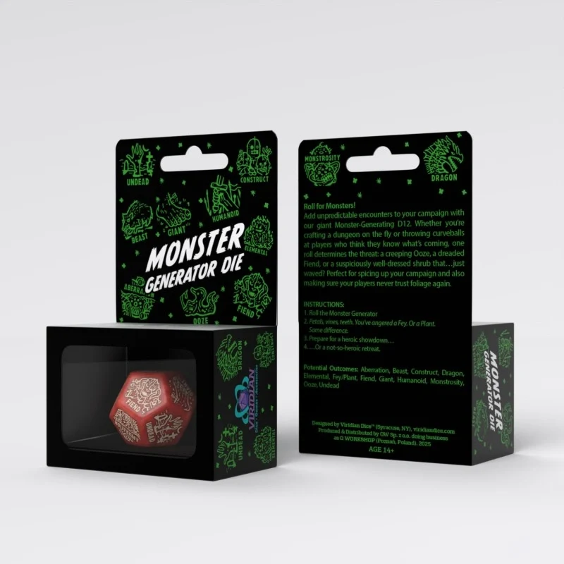 Monster Generator Die Red Beige