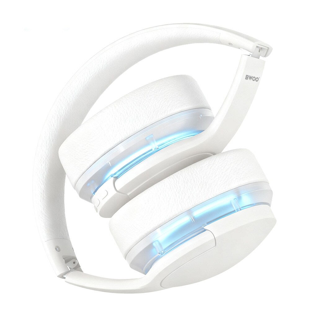 BWOO BW587 Trådlösa On-Ear Hörlurar med ANC - Vit, bild 3
