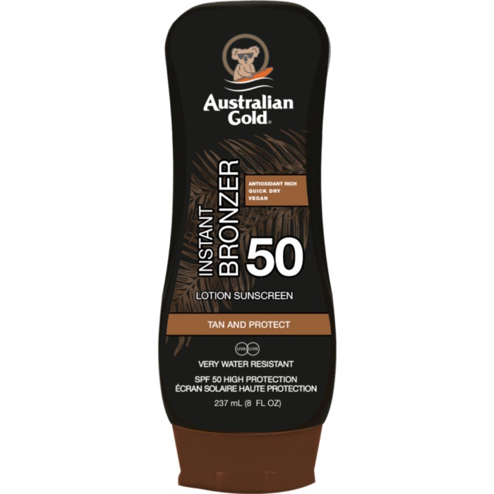 Australian Gold SPF50 Lotion With Bronzer 237 ml