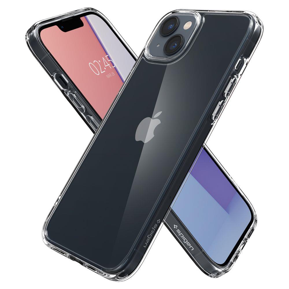Spigen Ultra Hybrid - Baksidesskydd för mobiltelefon - polykarbonat, termoplastisk polyuretan (TPU) - CrystalClear - för Apple iPhone 14, bild 5
