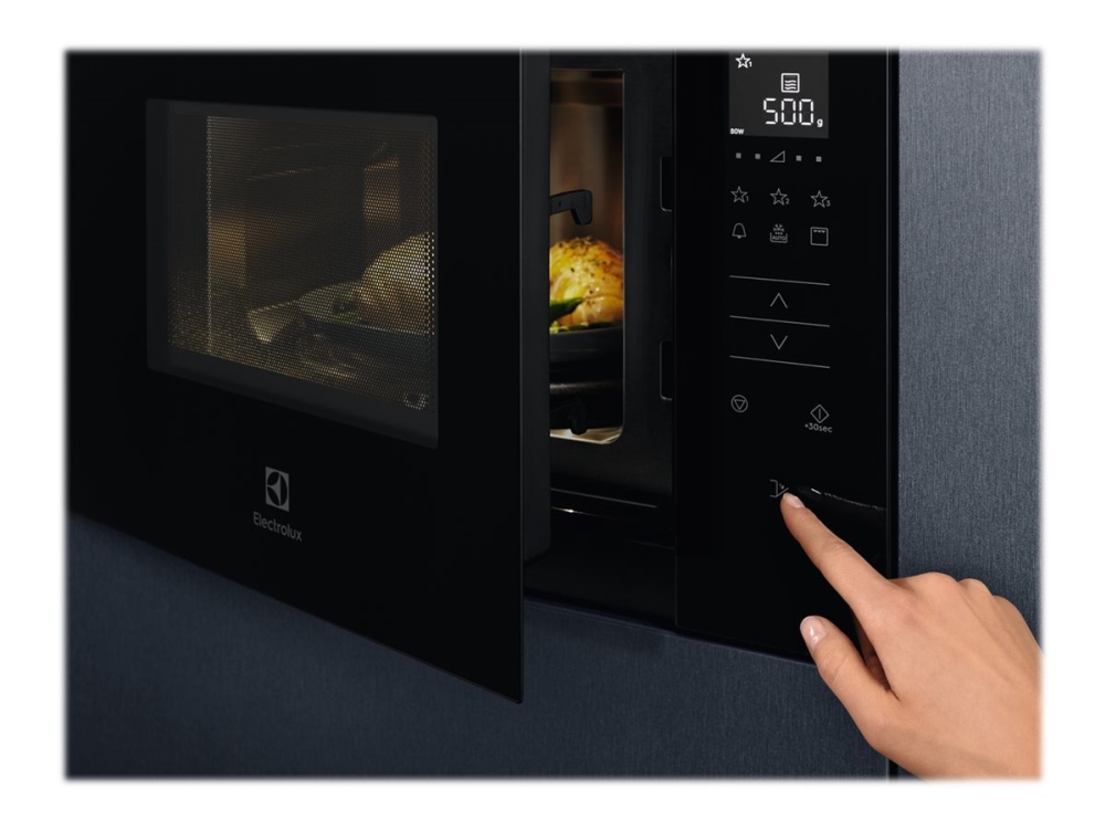 Electrolux 800 KMFE172TEX - Mikrovågsugn - inbyggd - 17 liter - 800 W - svart / rostfritt stål