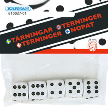 Tärningar 5st i påse, bild 3