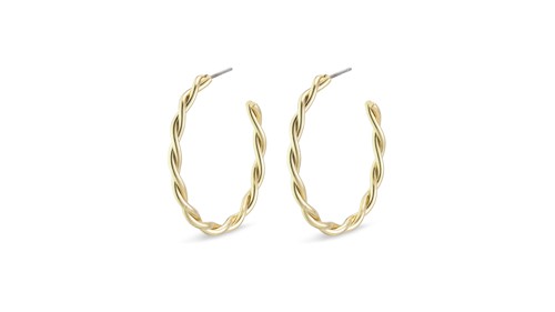 PILGRIM - NAJA Large Hoop Earrings - Gold-Plated - 32 mm, bild 3