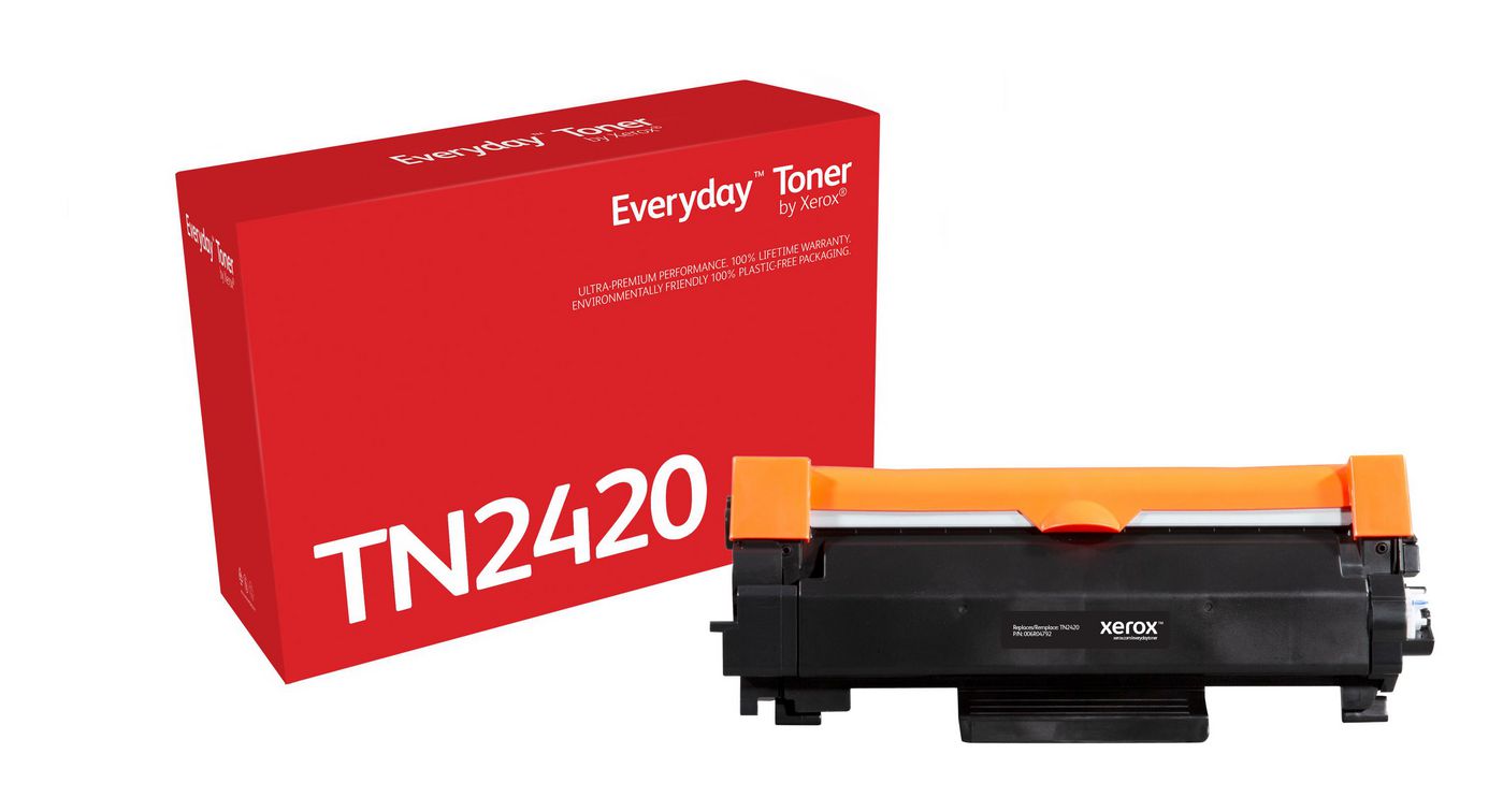 Xerox Brother TN-2420, 3000 sidor, Svart, bild 2