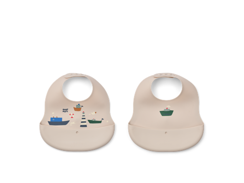 Liewood - Ember Printed Bib - Sailing / Sandy - One size, bild 2