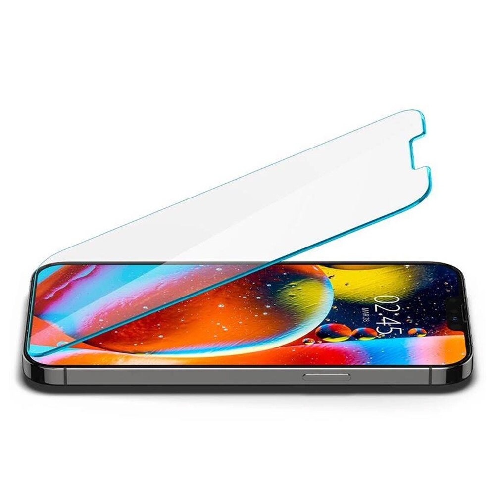 Spigen Glas.tR EZ Fit Härdat Skärmskydd till iPhone 13 / 13 Pro / 14 / 16e - 2-pack, bild 2