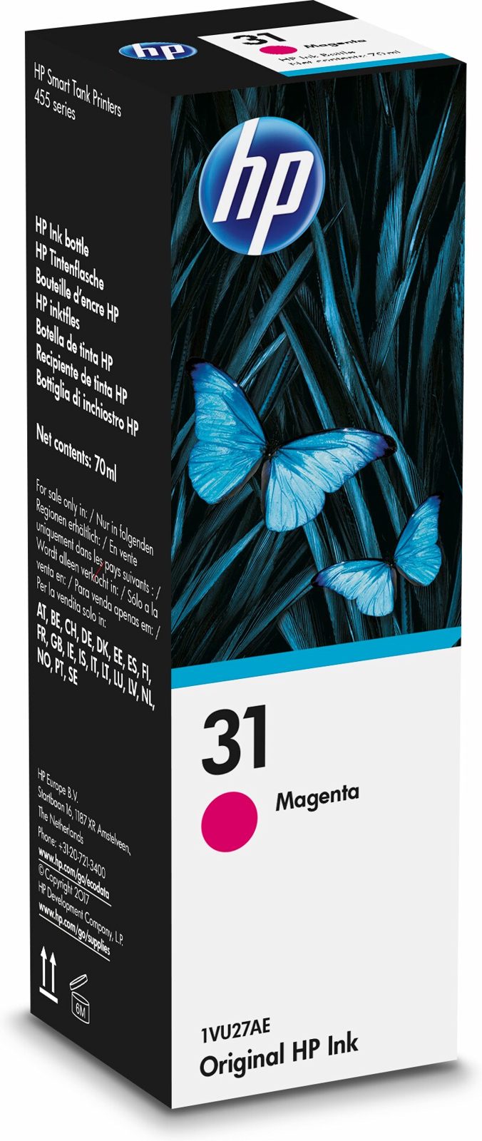 HP 31, magenta bläckpatron 1vu27ae, bild 4