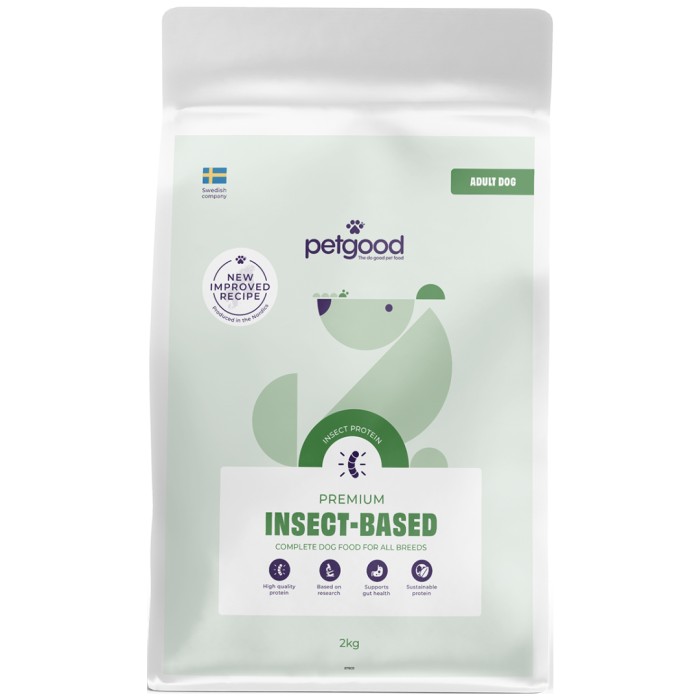 Petgood Insektsfoder helfoder vuxna hundar 2 kg