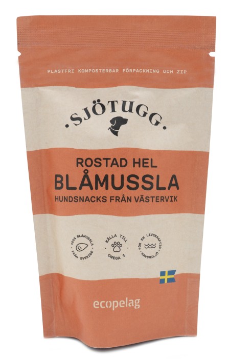 Sjötugg Hundsnacks rostad mussla 60 g