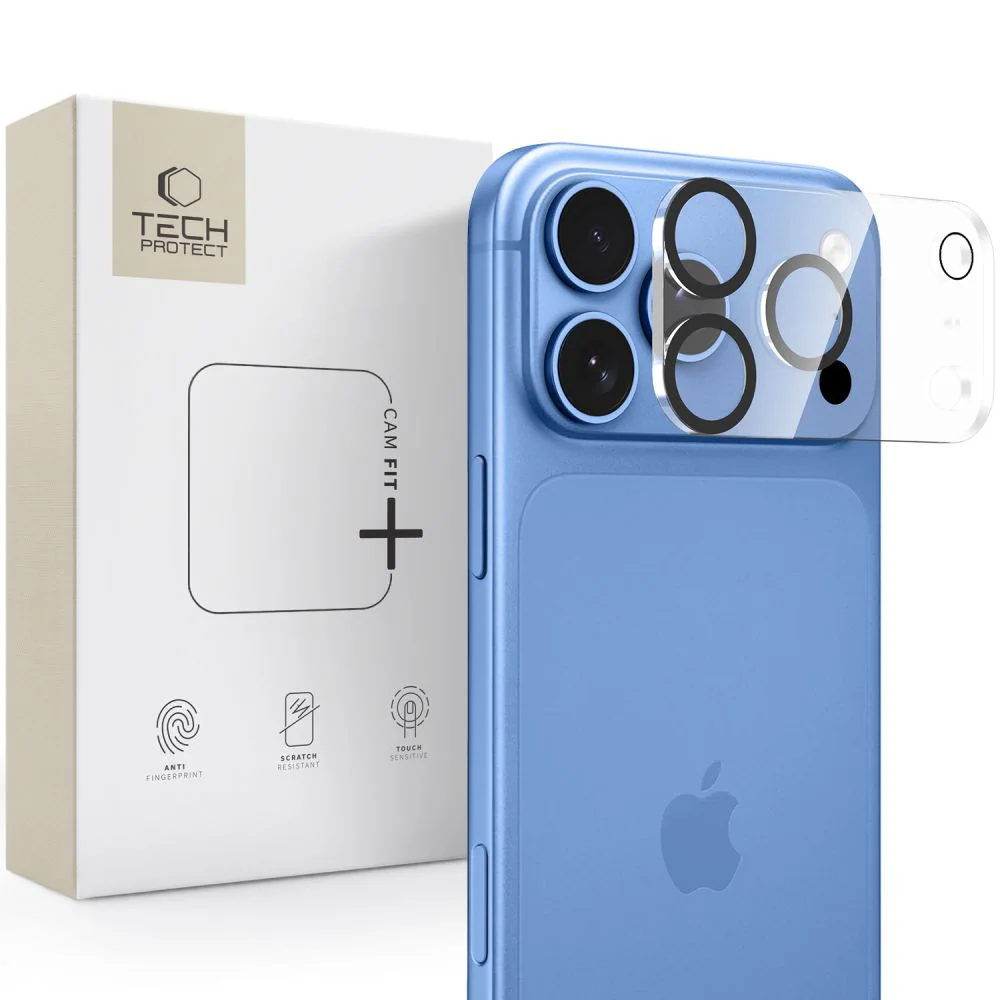 Tech-Protect Cam Fit+ kameraskydd för iPhone 18 Pro – genomskinligt