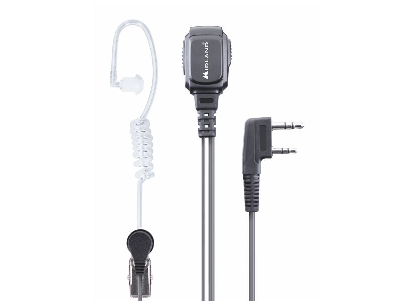 Midland MA 31LK Pro, Kabel, Headset, Svart, Transparent