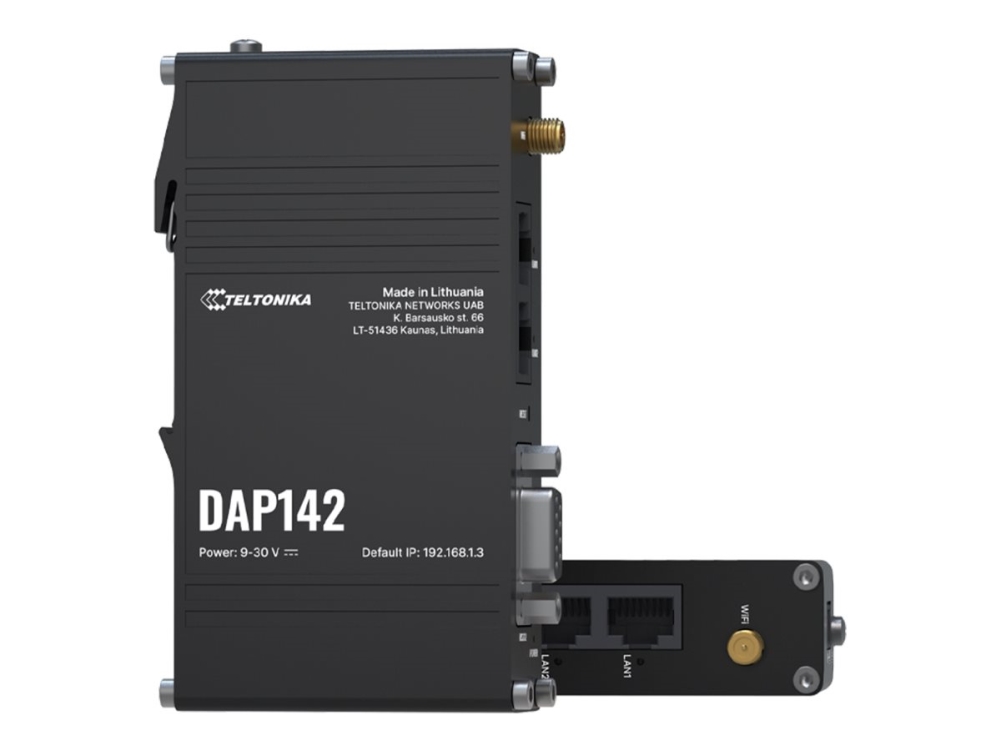 Teltonika DAP142 - Trådlös åtkomstpunkt - industriell - 100Mb LAN, PPP - Wi-Fi - monterbar på vägg/DiN-skena
