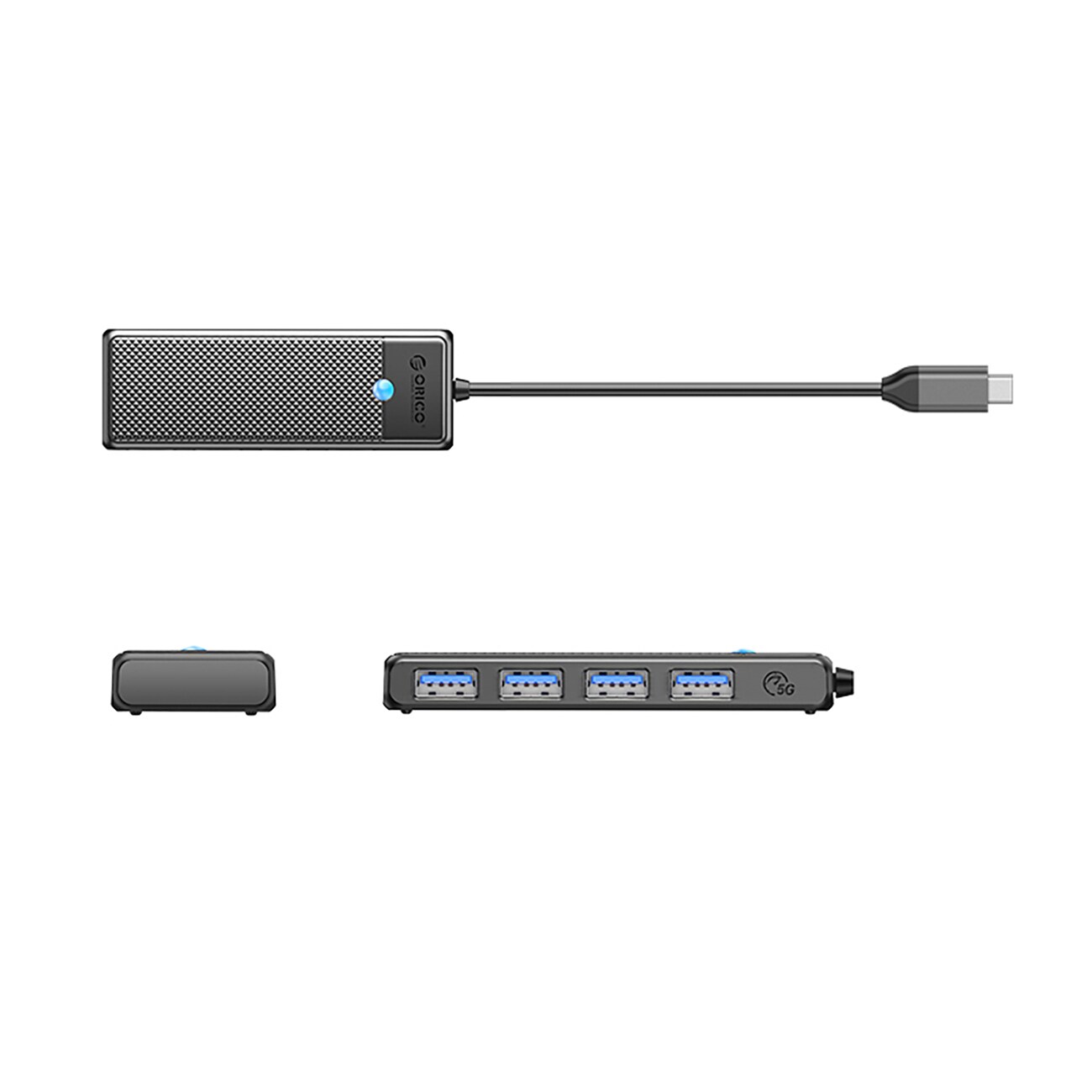 Orico PAPW4A-C3 USB-A Hub Dockningsstation 4x USB-A 3.0 - Svart, bild 2