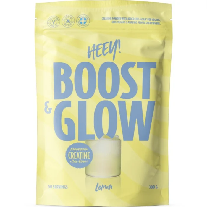Heey! Creatine Boost & Glow Creatine + Coll-egan® Lemon 300 g