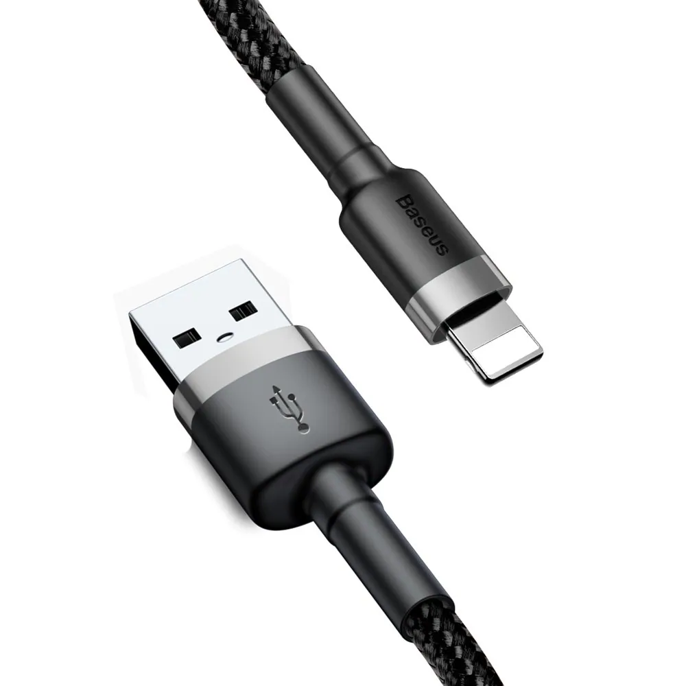 Baseus Cafule USB-A / Lightning 2,4A QC 3.0-kabel 0,5 m - svartgrå, bild 5