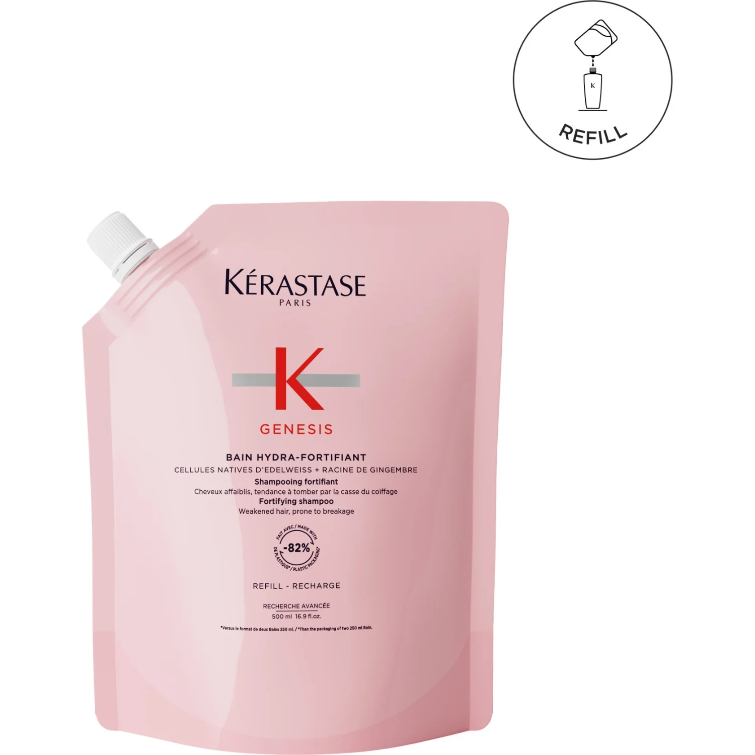 Kérastase Genesis Bain Hydra-Fortifiant Shampoo Refill 500 ml, bild 2