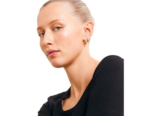 PILGRIM - AICA Chunky Huggie Hoop Earrings - Gold-Plated - 15 mm, bild 2