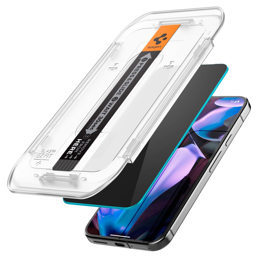 Spigen Glas.TR "Ez Fit" Privacy HD 2-pack insynsskyddande glas för Google Pixel 9 / 9 Pro, bild 3