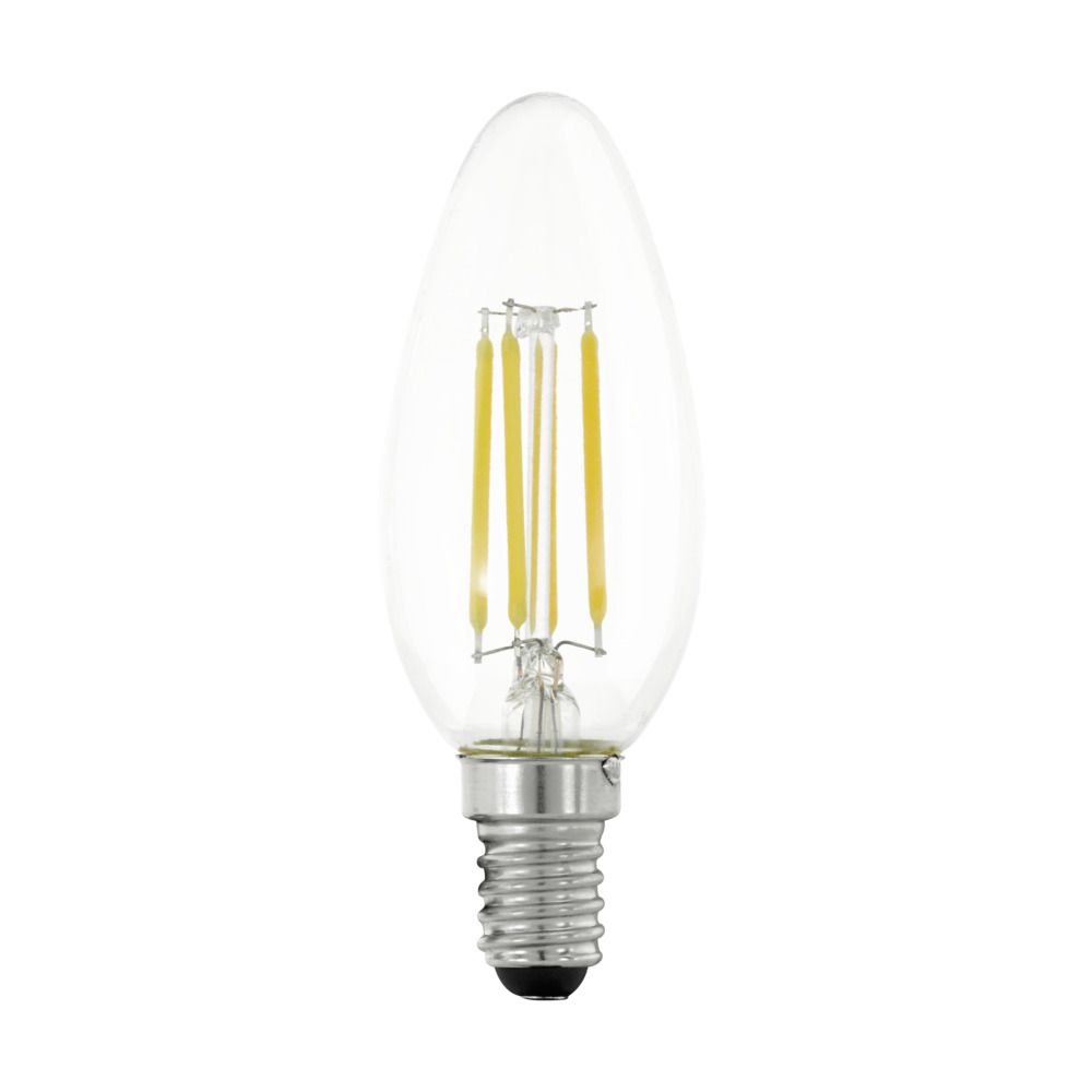 EGLO E14 LED C37 klar ljuslampa med varmvitt ljus