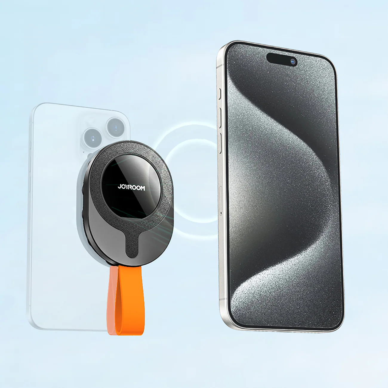 Joyroom JR-ZS393-S magnetisk hållare med sugkoppar för 4,7-7" telefon - svart och orange, bild 5