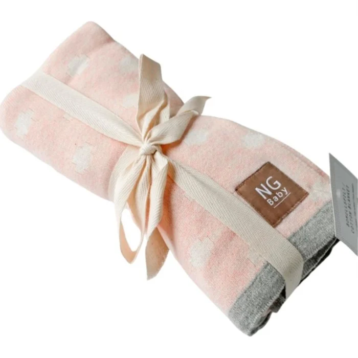 NG Baby bomullsfilt rose cross
