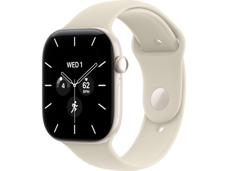 Apple Watch Series 12 GPS + Cellular 46 mm pärlvit keramik, sand Sportband - M/L, bild 3