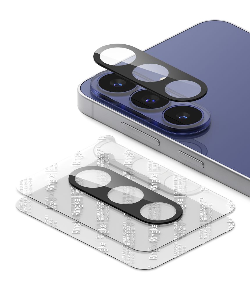 Ringke Camera Full Cover, 2-pack härdat glas till Samsung Galaxy S26 FE – Svart, bild 4
