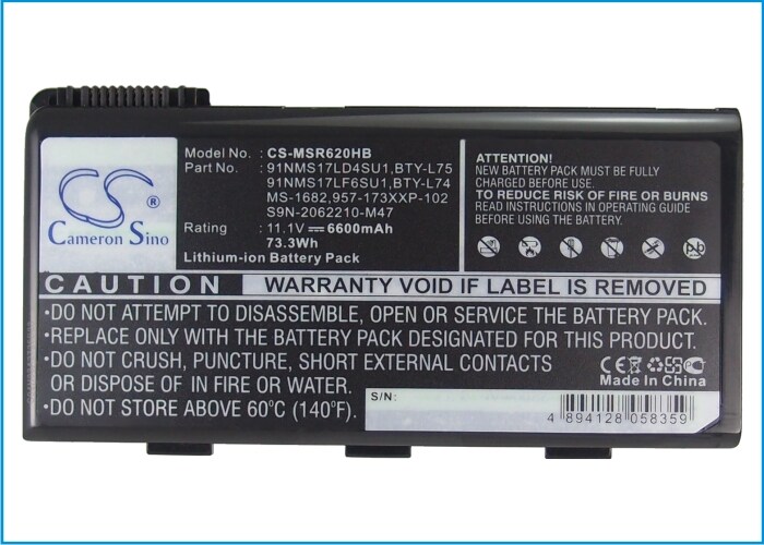 Batteri till Laptop, Bärbar dator för MSI A5000, MSI A6000, A6005 m.fl., bild 5