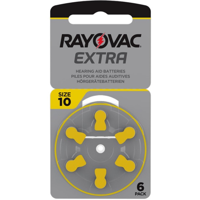 Rayovac extra advanced act 10 gul, 6 st