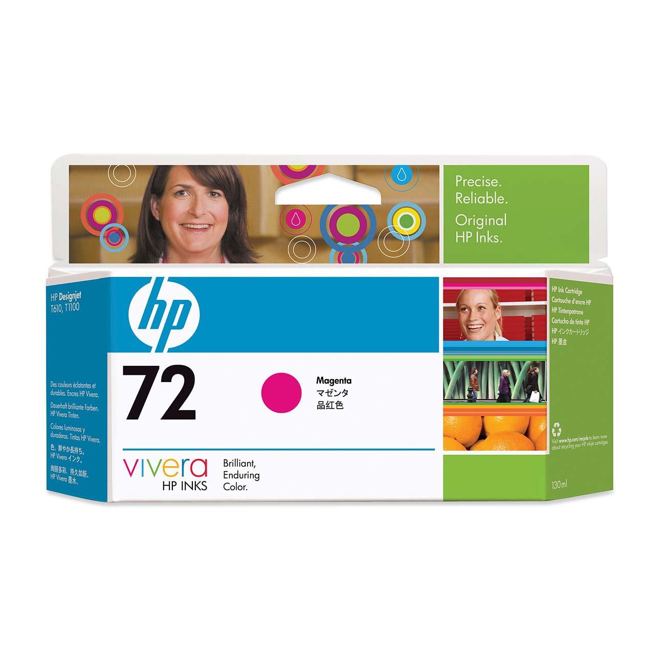 HP nr 72 Magenta Vivera (C9372A), 130 ml, DesignJet T1100/T610/T620/T770/T1200, bild 3