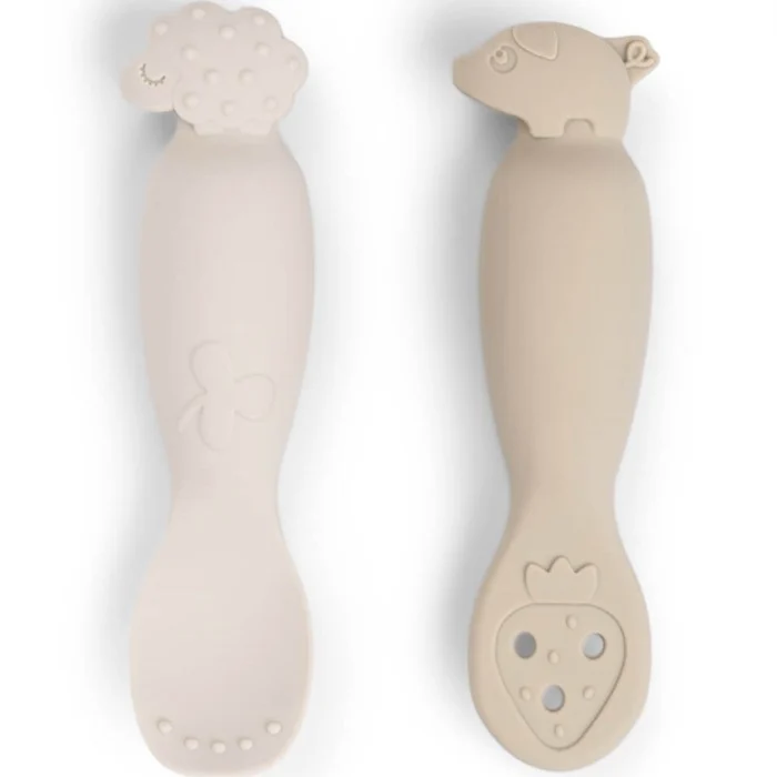 Done by Deer Learning Spoon Set Tiny Farm, Sand