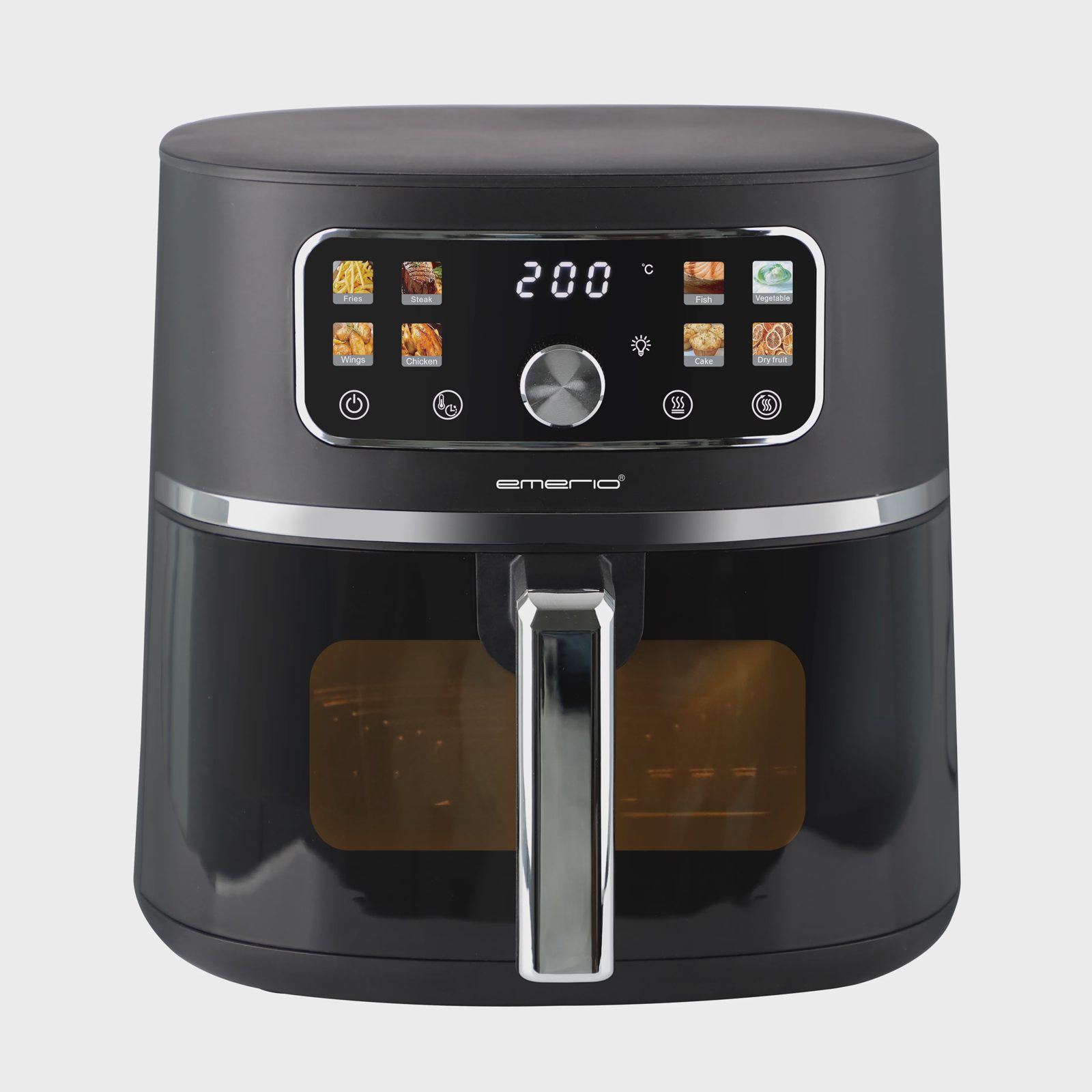 Emerio AF-133253.1, Varmluftsfritös, 5,7 l, 60 ° C, 200 ° C, Single, Svart