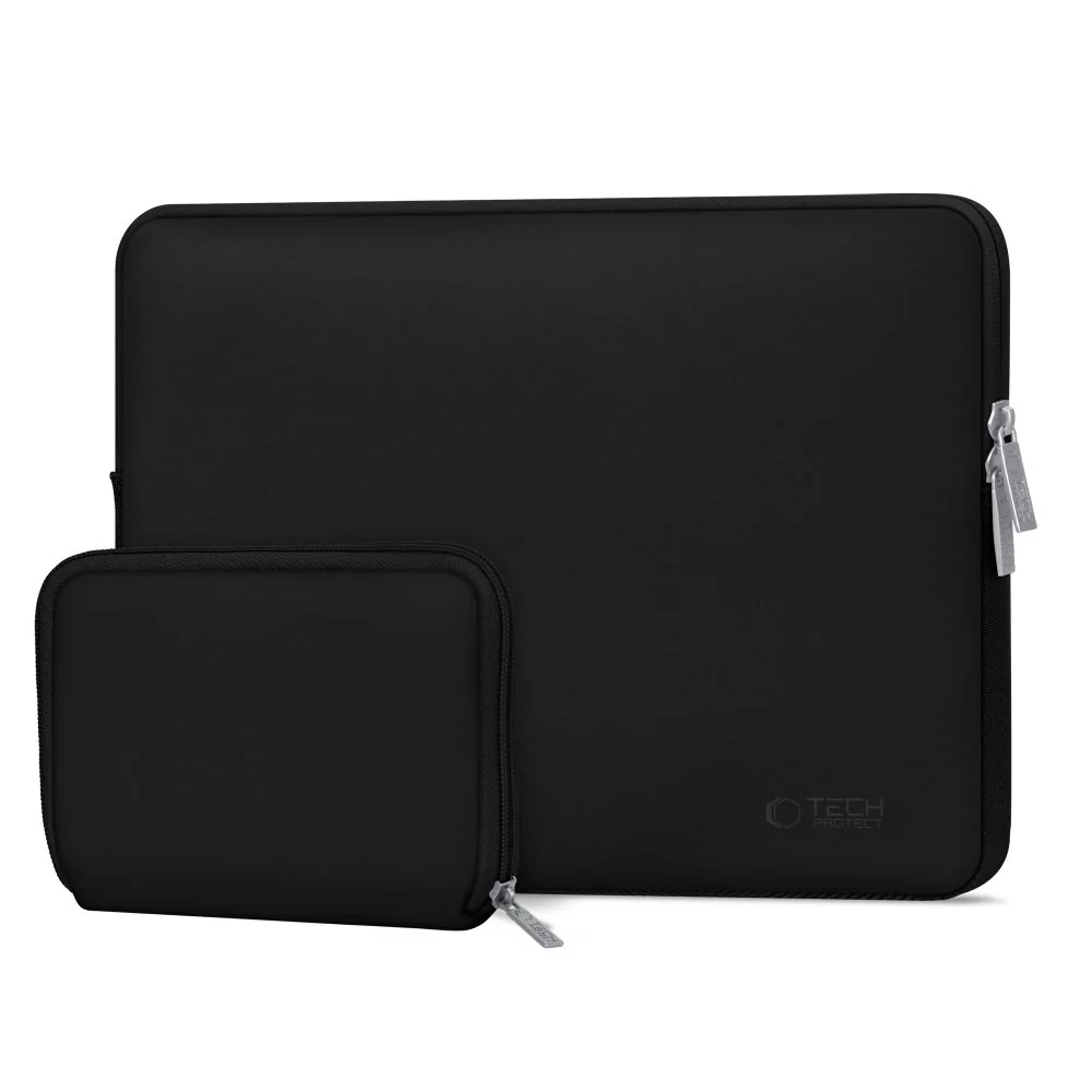 Tech-Protect Neoslim Laptopfodral 13-14" med tillbehörsväska - Svart, bild 2