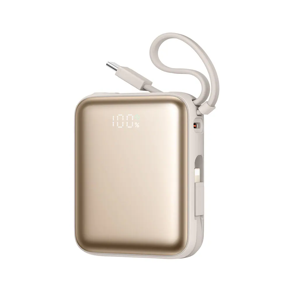 Joyroom 22.5W Powerbank 10000mAh Snabbladdning med Dubbla Kablar - Titan