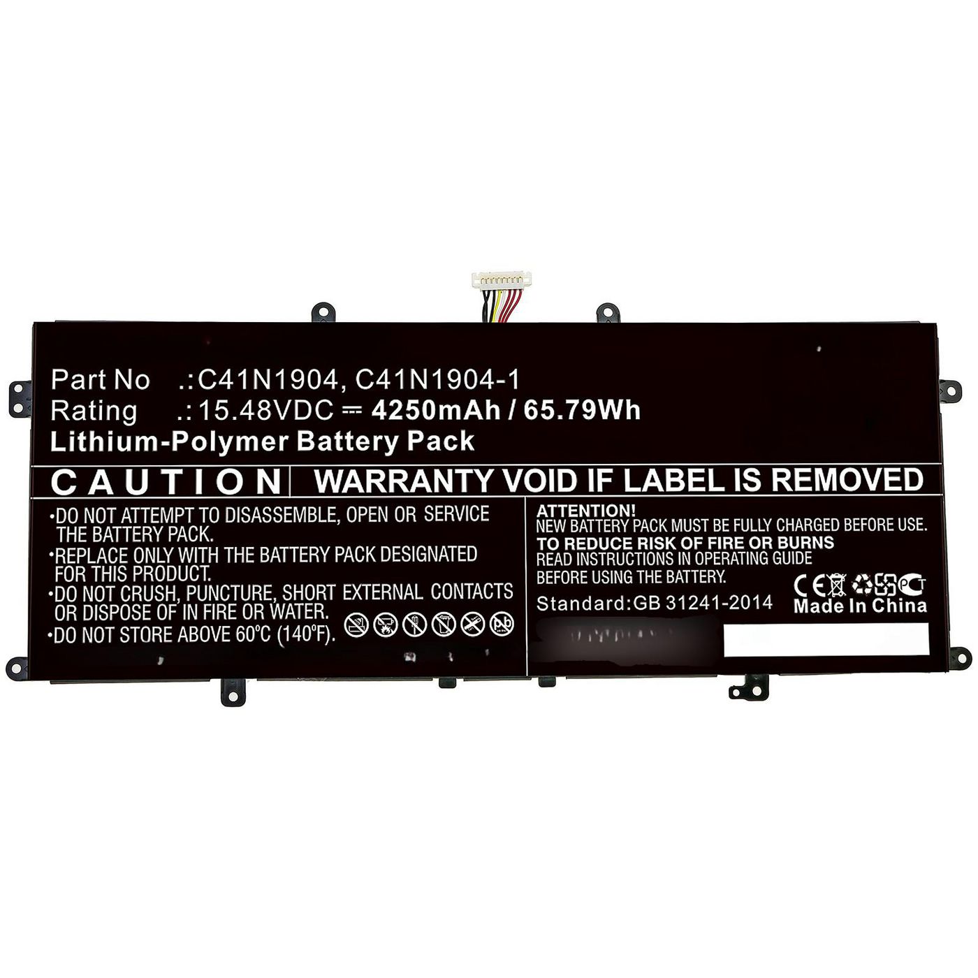 Batteri CoreParts 49Wh Li-Polymer 15.4V 3200mAh till bl.a. Asus Zenbook UX425EA, bild 3