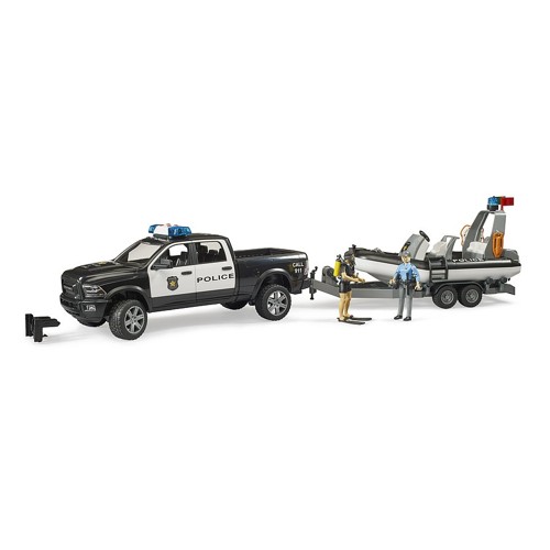 Bruder Police Pick Up with Boat 2507