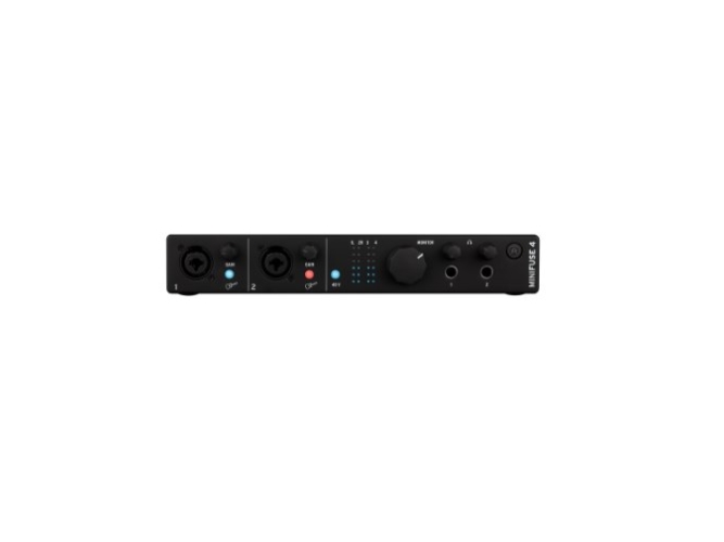 Arturia MiniFuse 4, 4x4 Audio Interface, XLR/6,3mm, USB/MIDI - Svart