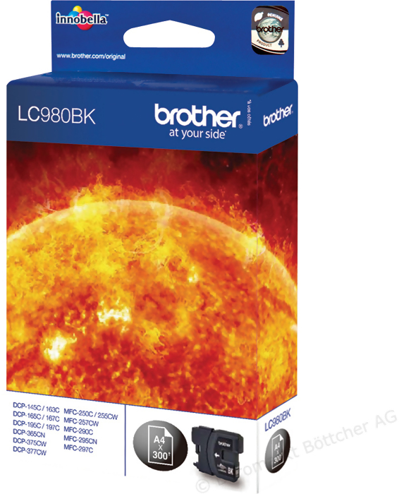 Bläckpatron Brother LC980BK Svart