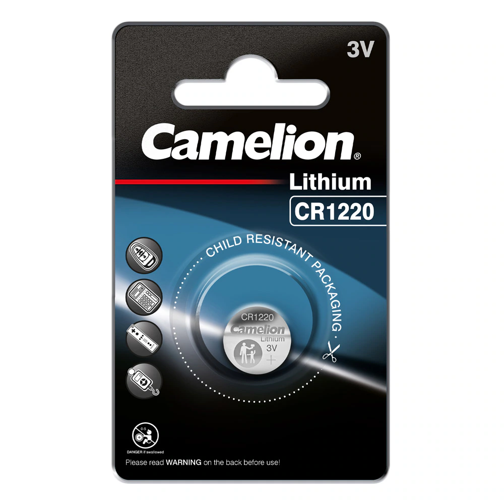 Camelion CR1220 litium knappcellsbatteri 3V 1-pack