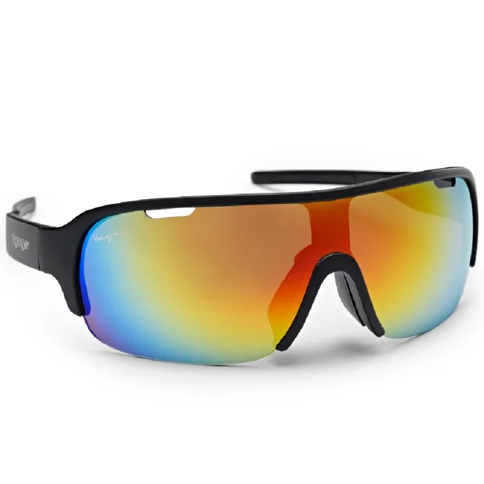 Haga Eyewear Kawasaki Matt Black - Red Mirror lens